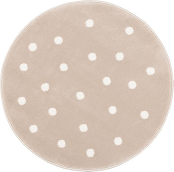 Dywan nowoczesny do salonu Agnella GROCHY Jasno Beżowy Koło LUSH