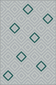 Dywan nowoczesny do salonu DATO Zielony METEO