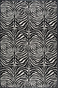 Dywan nowoczesny do salonu ZEBRA Czarny DP-SPECIAL
