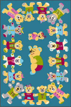 Dywan dziecięcy Agnella ROB Szmaragd Turkusowy FUNKY