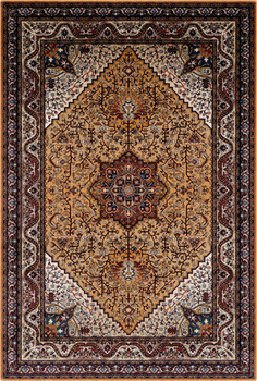 Dywan wełniany do salonu ARETUZA Bordowy ISFAHAN