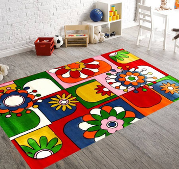 Dywan do pokoju dziecięcego FUZJA Czerwony 571 BAMBI