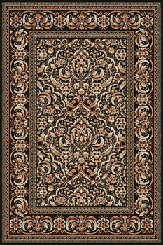 Dywan klasyczny do salonu Agnella GALIO Czarny STANDARD