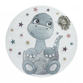 Dywan dziecięcy SMOCZUŚ Turkusowy koło FANY