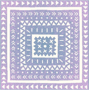 Dywan nowoczesny do salonu PIN Róż Kwadrat ETNIX