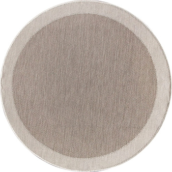 Dywan mata nowoczesny balkon, taras, patio CHEVRON Beżowy Koło MIOVANI