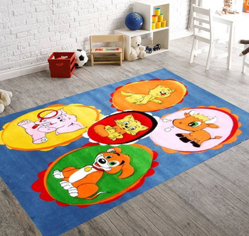 Dywan dziecięcy ZWIERZAKI Niebieski 660 BAMBI