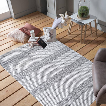 Dywan sznurkowy jednostronny PASKI Szaro-Kremowy 36 PATIO