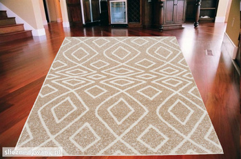 Dywan nowoczesny do salonu EFEKT Beż ALFA