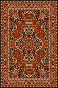 Dywan wełniany do salonu ALMAS Czarny ISFAHAN