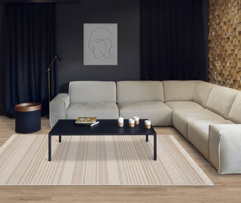 Dywan wełniany do salonu ONI Jasny Beż NOBLE