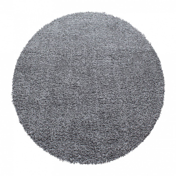 Dywan do salonu Poliestrowy SHAGGY Szary Koło ANKONAS