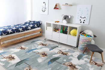 Dywan dziecięcy do pokoju dziecka Agnella FD TEDDIES Zielony Miętowy SENSI