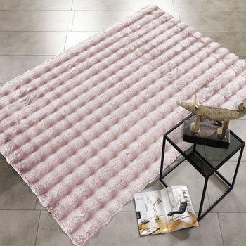 Dywan Shaggy Pluszowy Jednokolorowy Różowy MERLIN 3D