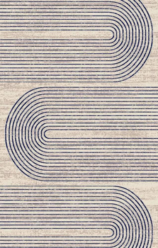 Dywan nowoczesny do salonu Dywilan JOKA 19 Beżowo Niebieski STYLISH