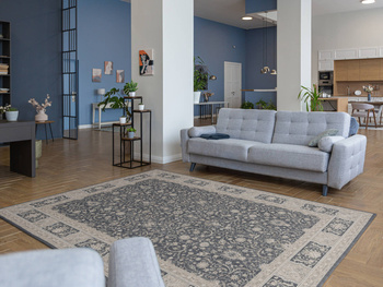 Dywan wełniany do salonu Agnella OSKAR 1.2/6 Grafitowy REGIUS