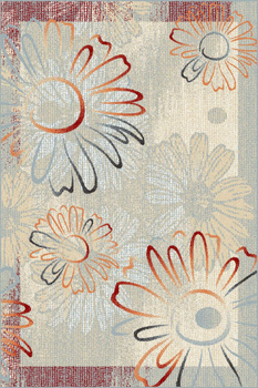 Dywan nowoczesny do salonu FLORO Miedziany GIZEL