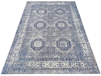 Dywan klasyczny do salonu TIORIS Niebieski 509 KENTAKI