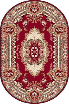 Dywan klasyczny do salonu KRÓLEWSKI Owal Bordo STANDARD
