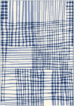 Dywan nowoczesny do salonu ZITO Niebieski ROCK