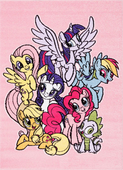 Dywan dla dzieci FAMILY Różowy HAPPY