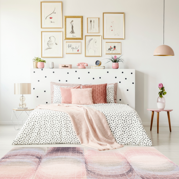 Dywan wełniany do salonu Agnella KAOLA Różany AGNUS