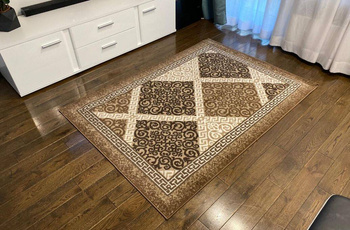 Dywan nowoczesny do salonu KOMAS Brązowy LAILA