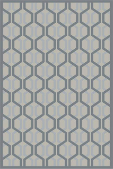 Dywan nowoczesny do salonu NET Stalowy METEO