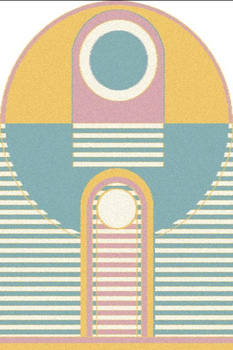 Dywan nowoczesny do salonu Agnella TOTEM Turkus EDEN