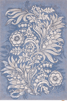 Dywan wełniany do salonu Agnella MAWSON 1.0/6 Niebieski REGIUS