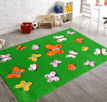 Dywan do pokoju dziecięcego MOTYLE Zielony 667 BAMBI