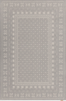 Dywan wełniany do salonu Agnella BLOCKPRINT Szary NOBLE