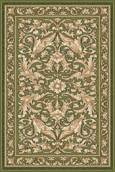 Dywan klasyczny do salonu Agnella JONAT Groszek Zielony STANDARD