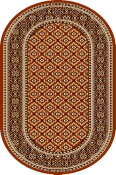 Dywan klasyczny do salonu APIUM Owal Terakota STANDARD