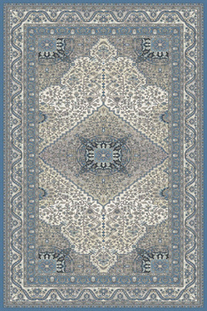 Dywan wełniany do salonu MIASTIA Błękitny DIAMOND