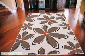 Dywan do salonu Bloom Krem Kawa ALFA