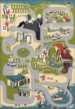 Dywan dla dzieci Agnella UGO ULICE Kiwi Zielony FUNKY TOP