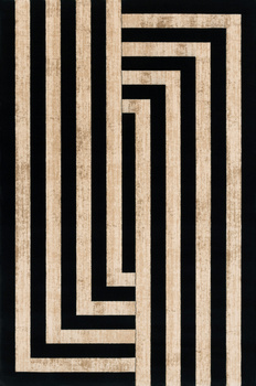 Dywan wełniany do salonu Agnella ART DECO II Czarny HOUSE LOVES