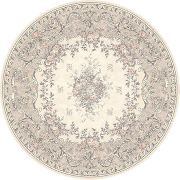 Dywan wełniany do salonu DAFNE Alabastrowy Koło ISFAHAN