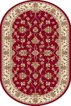 Dywan klasyczny do salonu BEGONIA Owal Bordo STANDARD