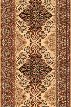 Dywan wełniany do salonu LEYLA Bursztyn Chodnik ISFAHAN