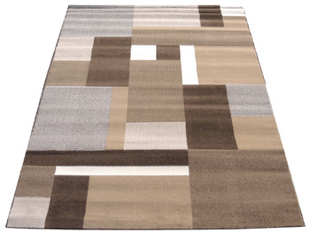 Dywan nowoczesny do salonu TETRIS Brąz ALFA