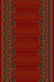 Dywan wełniany na korytarz Dywilan BARON Burgund 2 Chodnik POLONIA