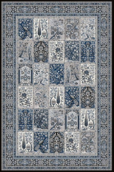 Dywan wełniany do salonu TIMOR Szary ISFAHAN