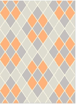 Dywan nowoczesny do salonu Agnella DIAG Morelowy EDEN