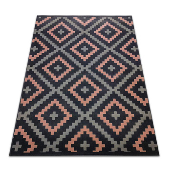 Dywan nowoczesny do salonu RUTA Szaro Różowy ALFA NEW IDEA