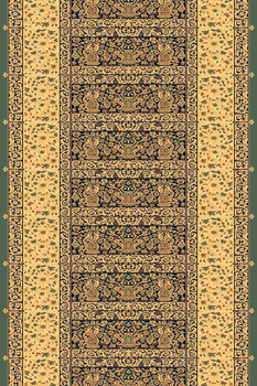 Dywan akrylowy klasyczny do salonu WITRAŻ Szamaragd chodnik EDEN