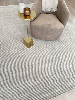 Dywan wełniany do salonu Agnella RIBS Piaskowy CALISIA M