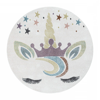 Dywan dziecięcy KSIĘŻNICZKA Kremowy Koło LAKI