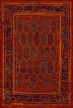 Dywan wełniany klasyczny do salonu Dywilan SARAND Red POLONIA